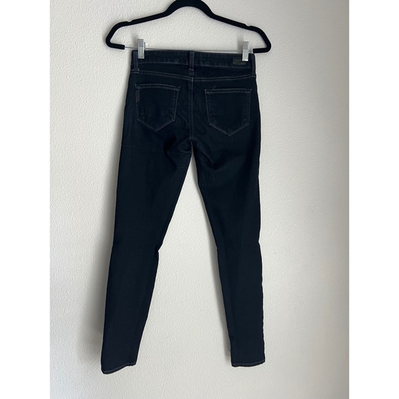 Paige Denim Women's Skinny Jeans Black Zippers Embellished Size 24 - Picture 4 of 4